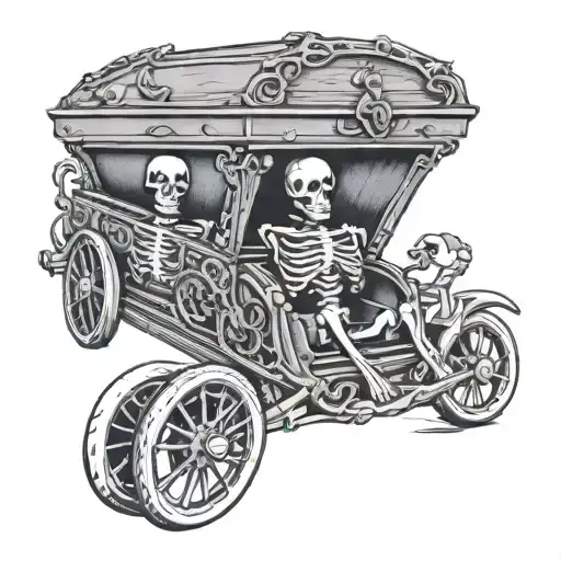 Coffin On Bbs Wheels Lowered Skeleton
