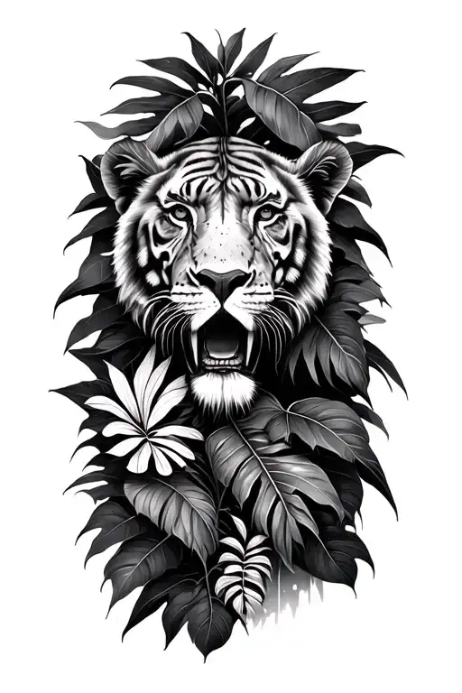 Jungle Background Black And White