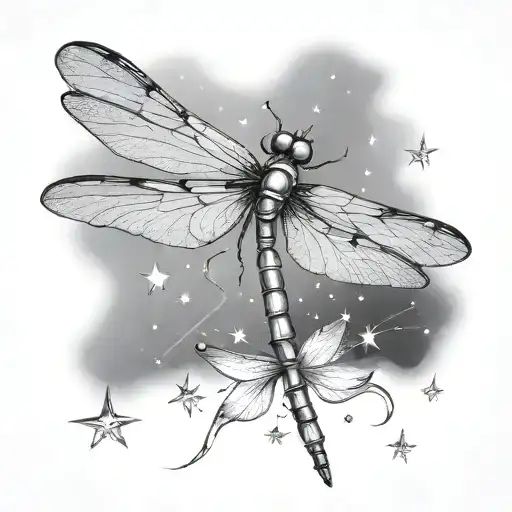 Dragonfly And Stars
