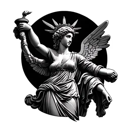 Statue Of Nike The Greek Goddess Of Victory