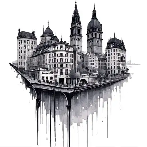 Lyon City Skyline