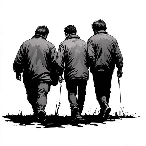 Two Brothers Walking Away