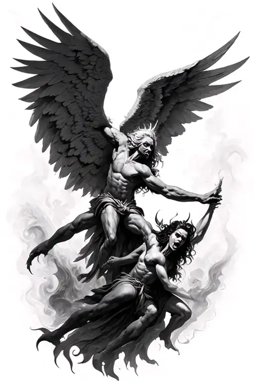 Angels Vs Demons Battle Scene