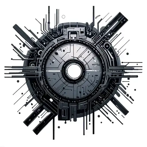 Cyberpunk Circuitry Patterns Integrated