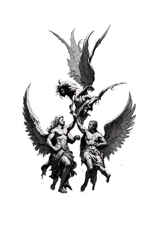 Angels Vs Demons Battle Scene