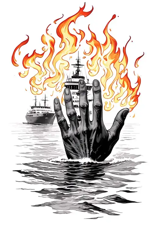 Burning Hand At The Valtasar Ferry