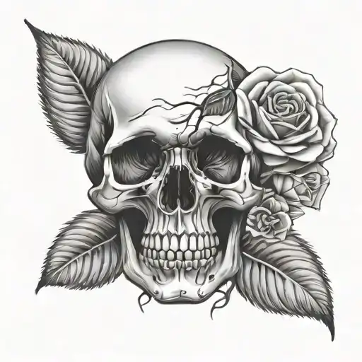 Skull And Rose