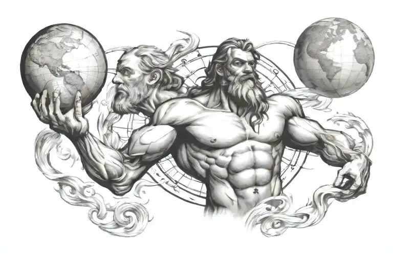 Atlas Carrying The Earth Globe