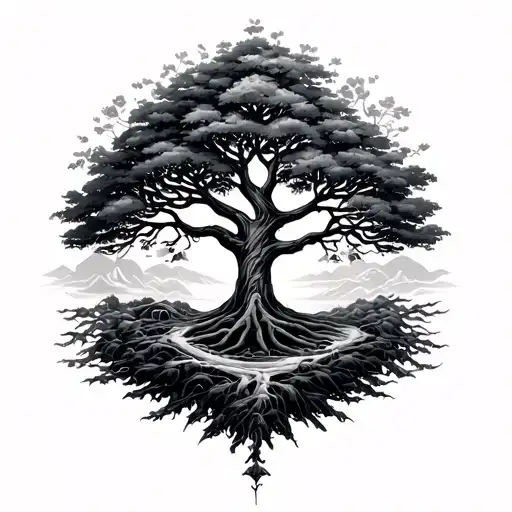 Tree Of Life Conceptual Tattoo Greek