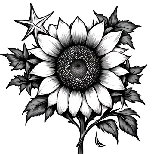 Sunflower Stars Forming Vines