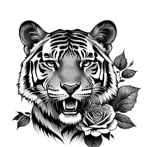 Tiger And A Rose