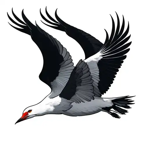 Two Flying Crane