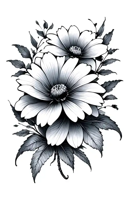 Dragonfly Flower Swirls