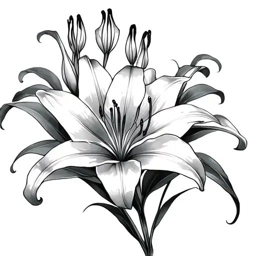 Tiger Lilies Blooming