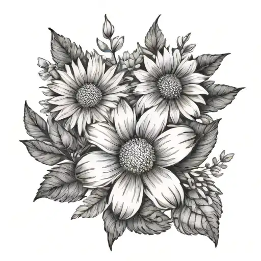 March Birth Flower With April Birth Flower Daisy With November Birth Flower With July Birth Flower