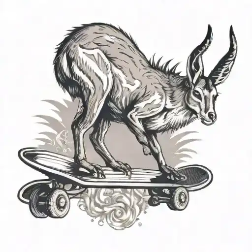 Skateboard And A Springbok