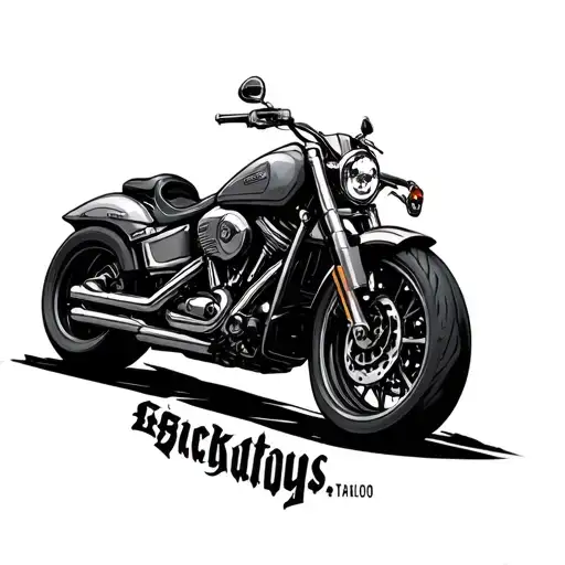 Motorcycle Themed Sleeve With Color