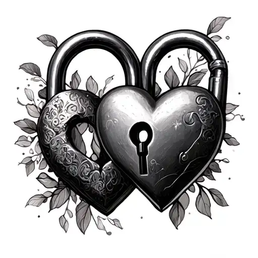 M And G With Heart Shaped Lock