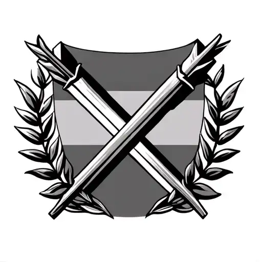 Virgin Island Flag Arrows And Laurels Crossed