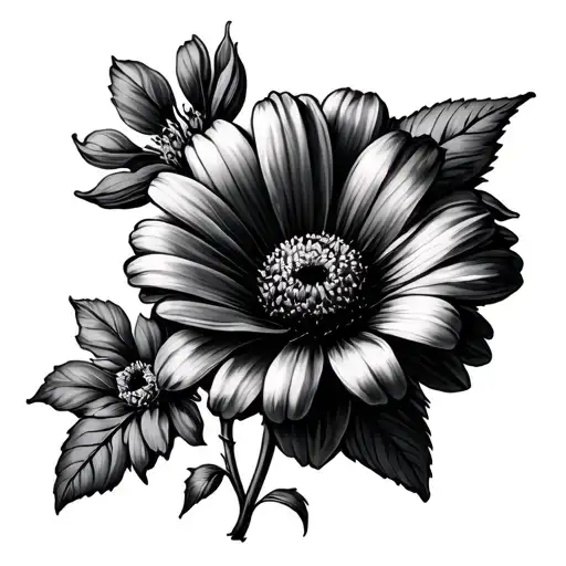 July And September Birth Flower Tattoo
