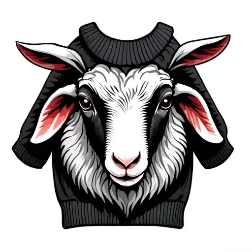 Sweater With Sheep Head