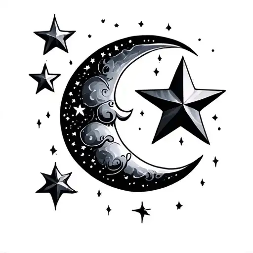 Crescent Moon And Star