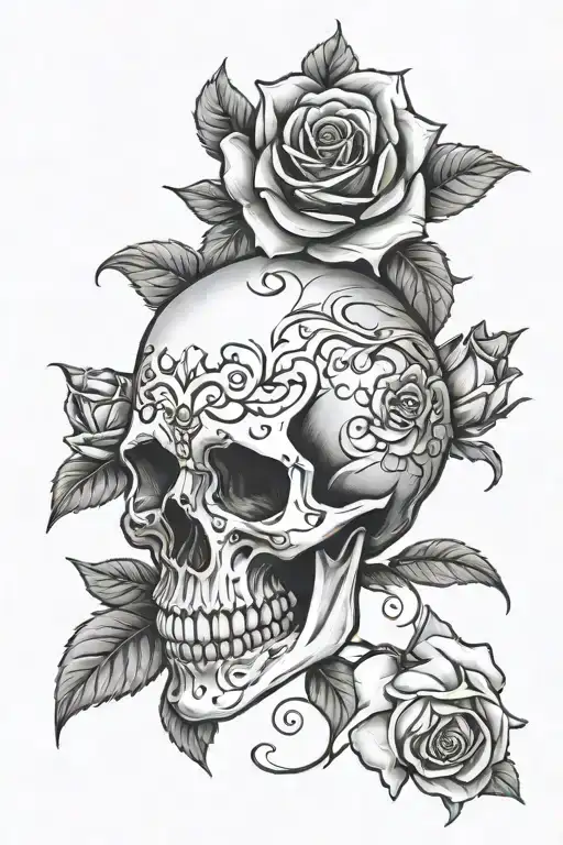 Skull And Roses