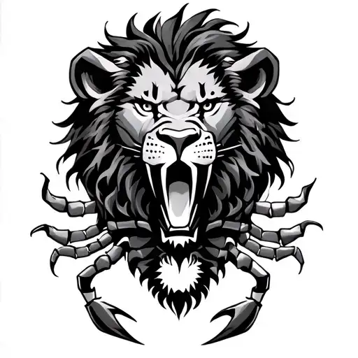 Scorpio With A Lion Background