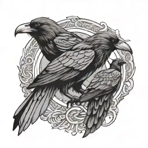 Ravens Huginn And Muninn