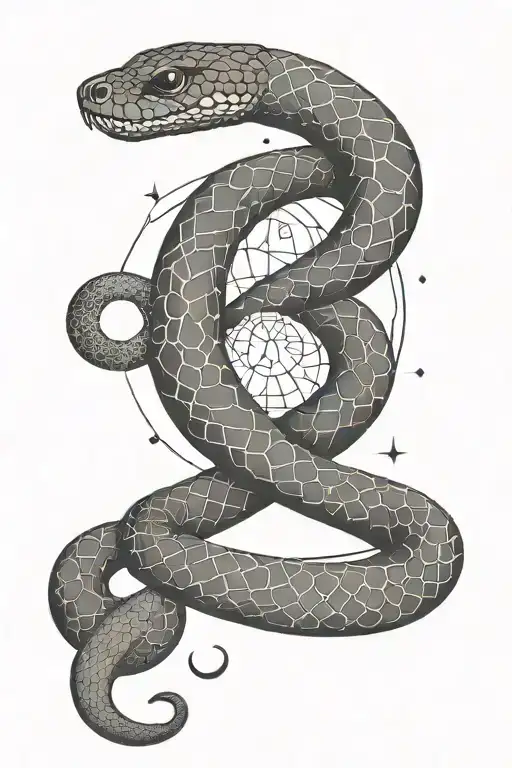Snake And Moon Phases