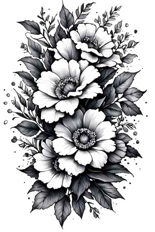 Half Sleeve Floral Mens Forearm Tattoo Sketch Tattoo