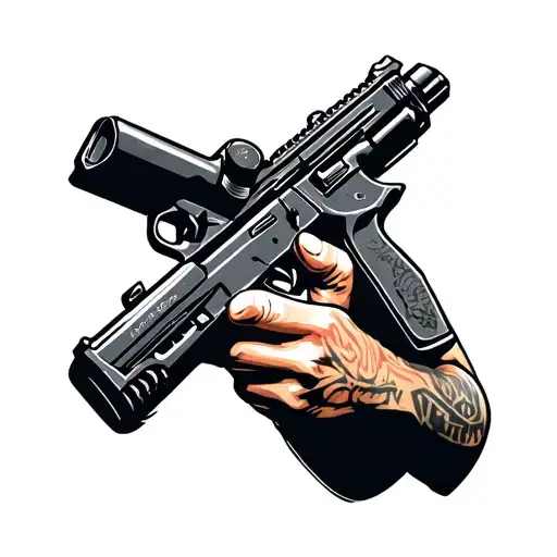 Graffiti Gangsta Holding Ak 47