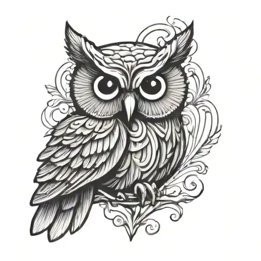 Owl And Heart