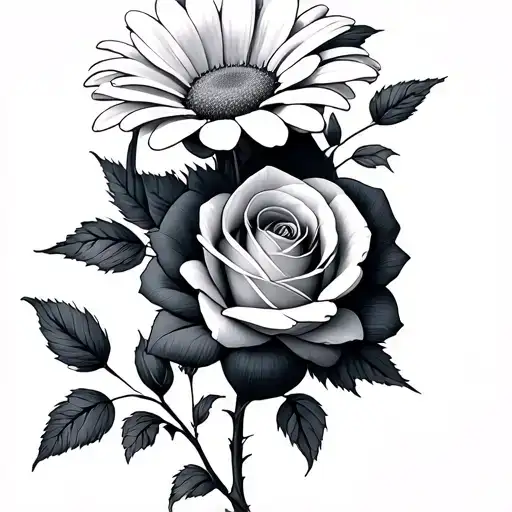 Daisy And Violet And Rose Intertwined