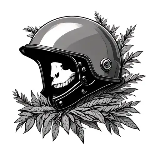 Helmet In A Bush
