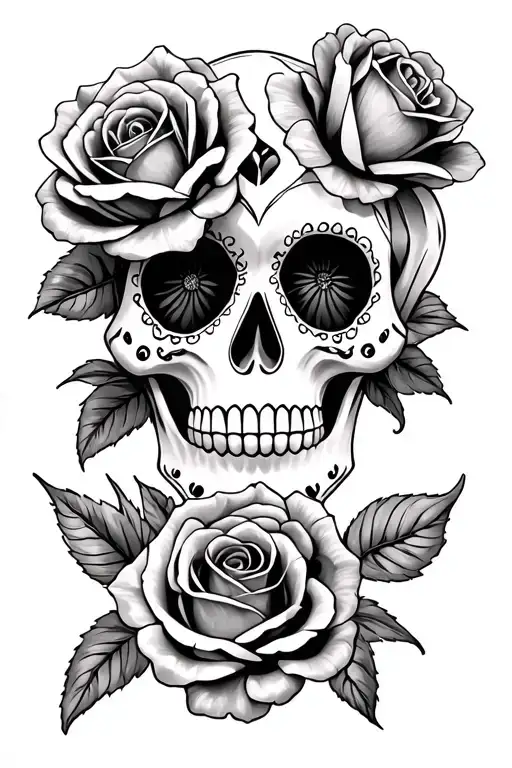 Sugar Skull Roses Tulips