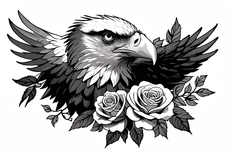 Eagle And Roses