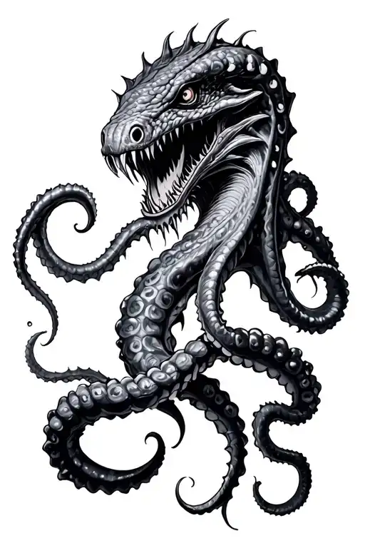 Evil Kraken Sea Monster
