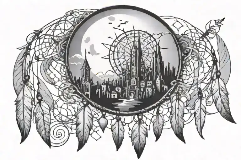City Moon Dreamcatcher