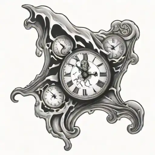 Melting Clock Face