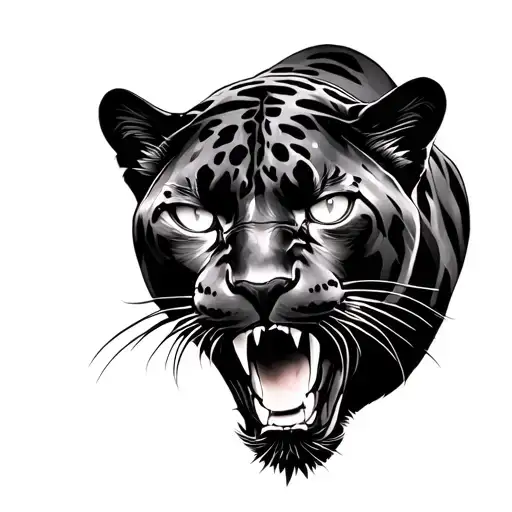 Panther Emerging With Glowing Eyes