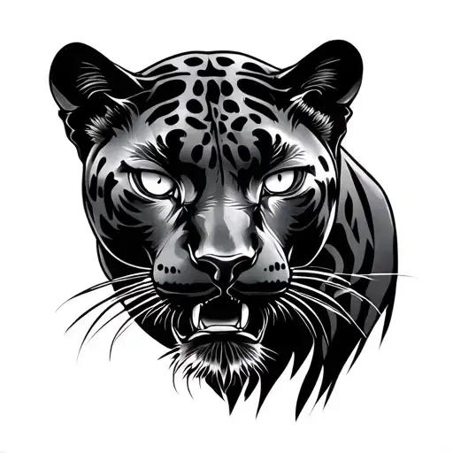 Panther Emerging With Glowing Eyes
