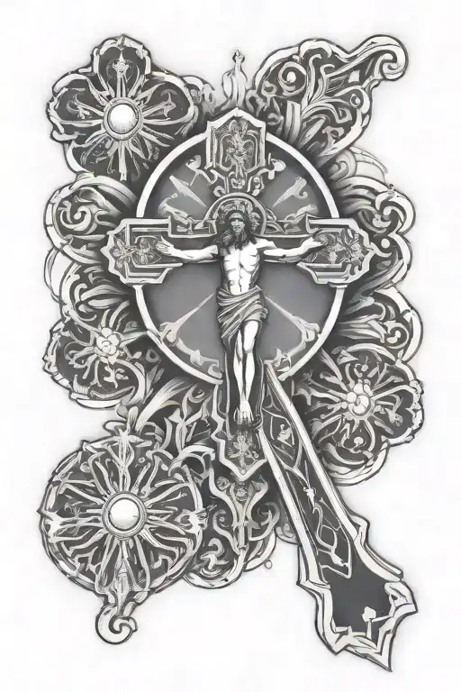 Church Sun Jesus On The Cross