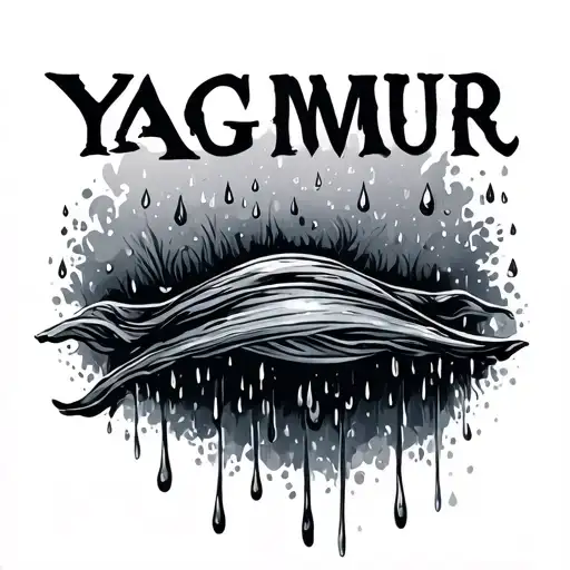 Rain With The Text Yagmur