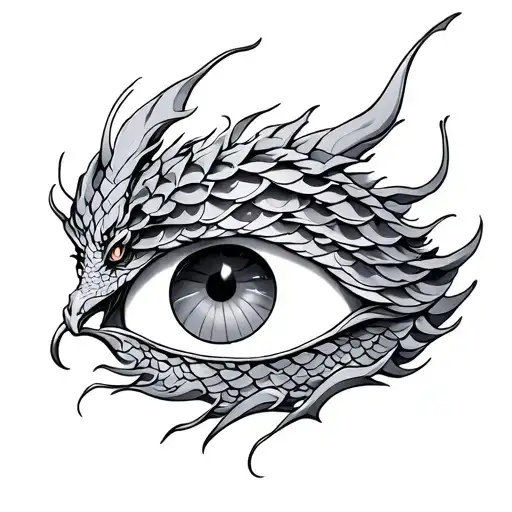 Dragon Scale Design Curved Under Eye