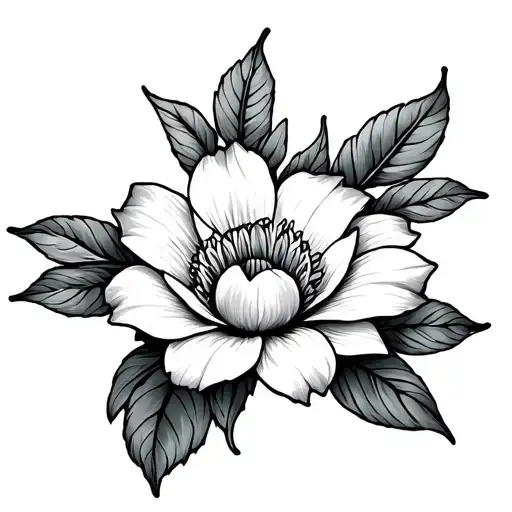 Crescent Hugging A Closed Flower