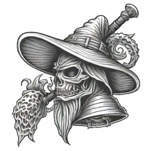 Veiled Mushroom Hat Ronin With Polearm