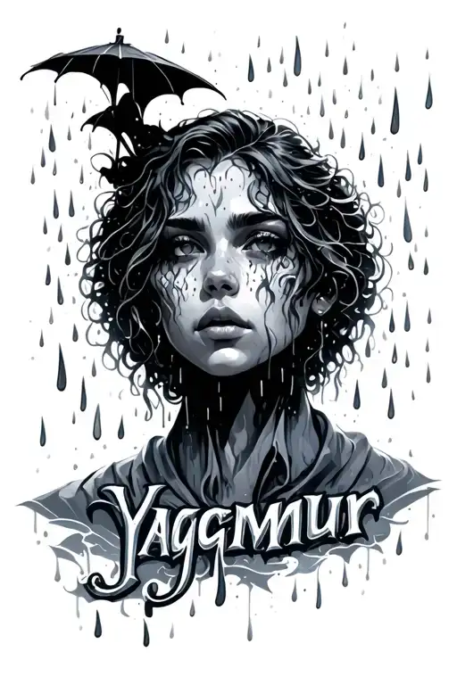 Rain With The Text Yagmur