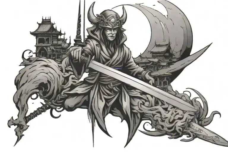 City Moon Katana Shamanism