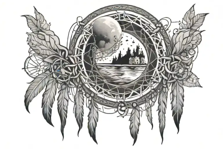 City Moon Dreamcatcher